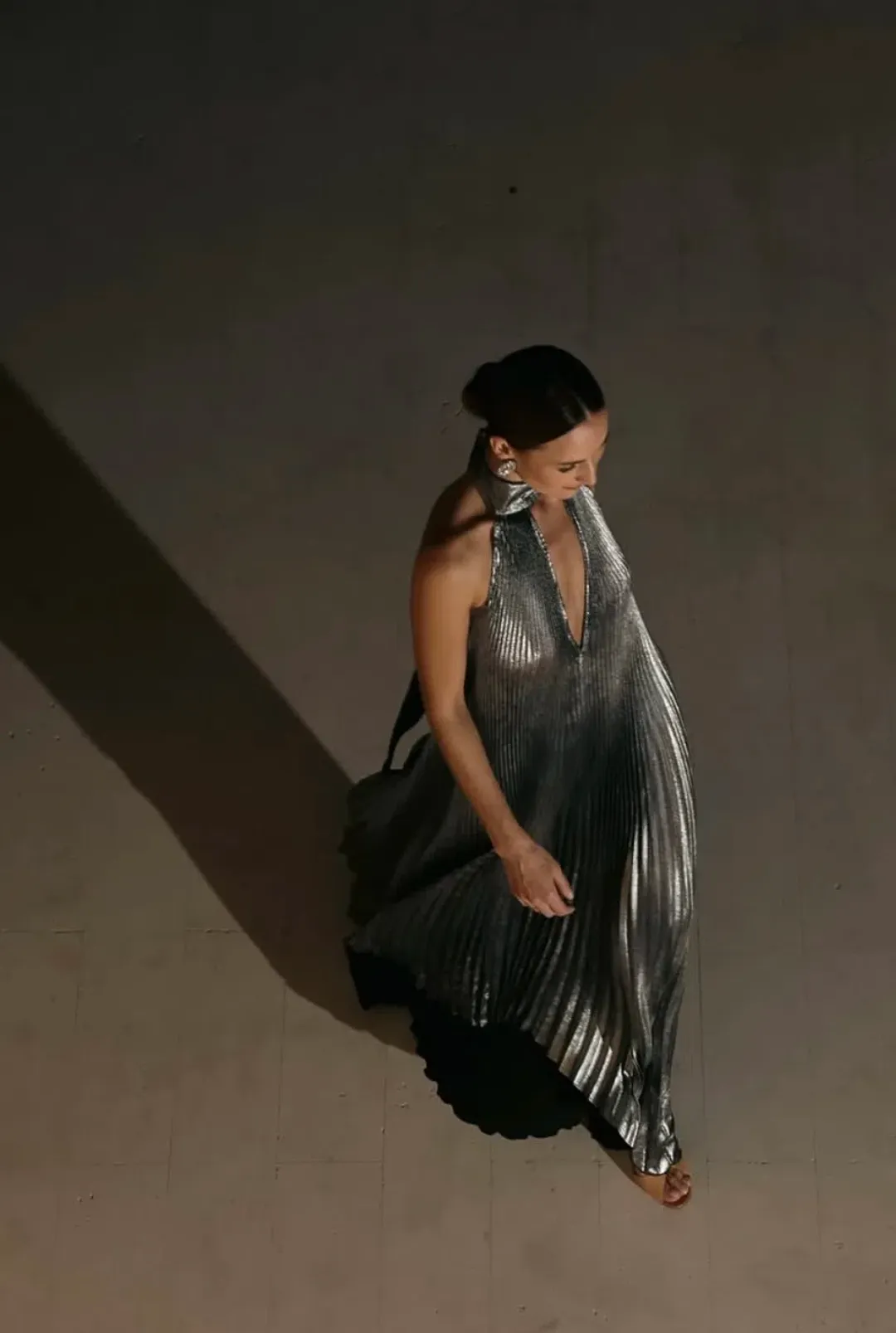 L'Idee Opera Gown in Gunmetal Shimmer Size AU 6 for rent on The Volte - main image