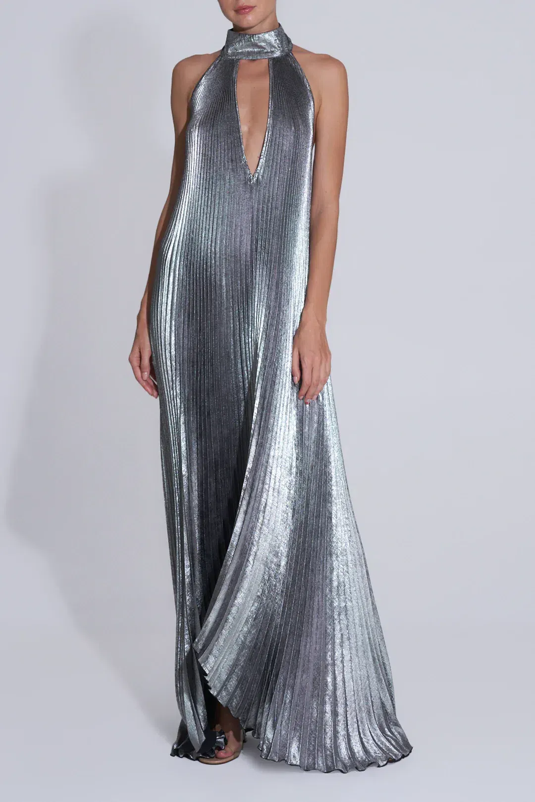 L'Idee Opera Gown in Gunmetal Shimmer Size AU 6 for rent on The Volte - main image