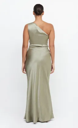 Bec & Bridge The Dreamer Asym Maxi Dress Sage Green Size 8 for rent on The Volte - image 3