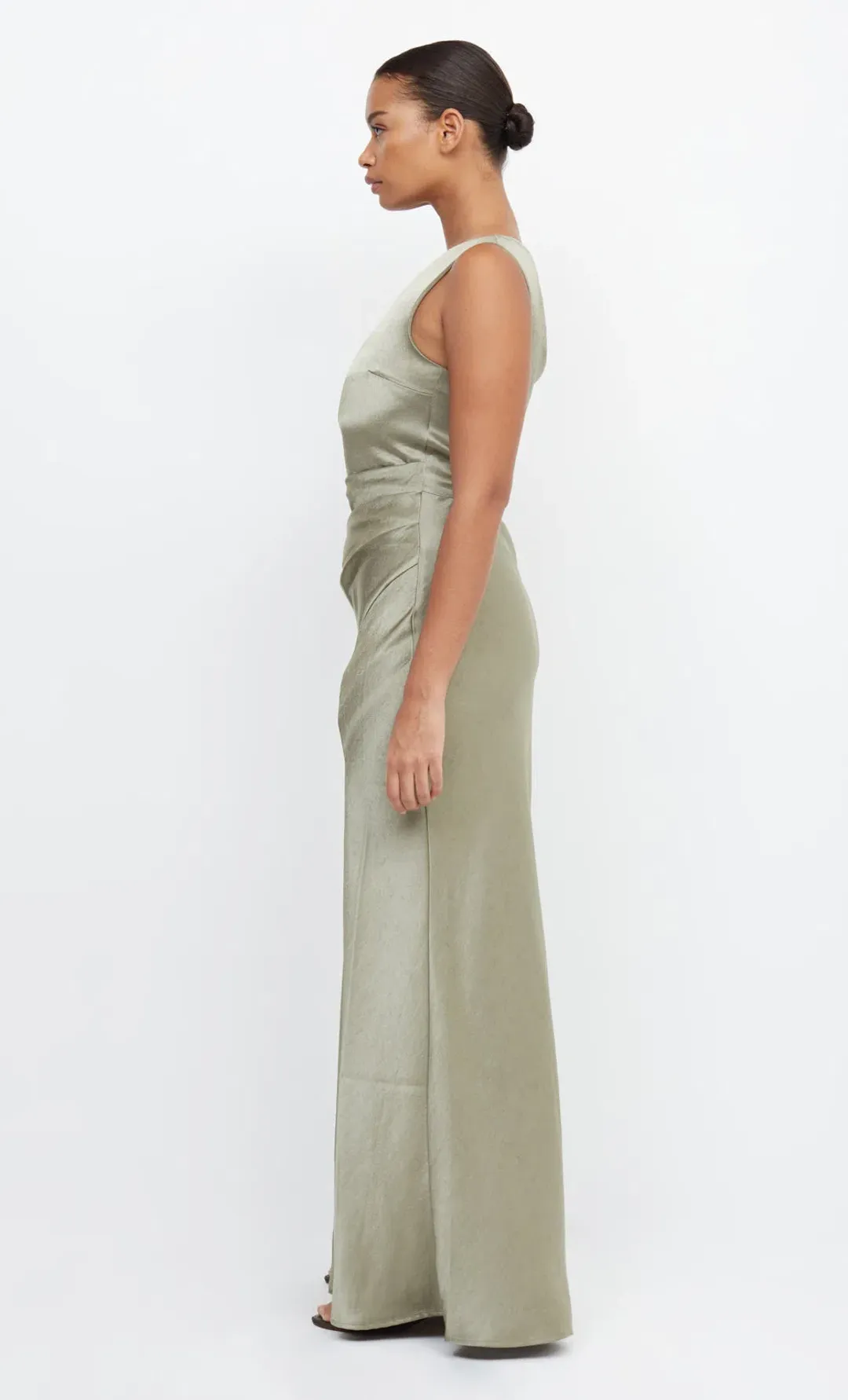 Bec & Bridge The Dreamer Asym Maxi Dress Sage Green Size 8 for rent on The Volte - main image