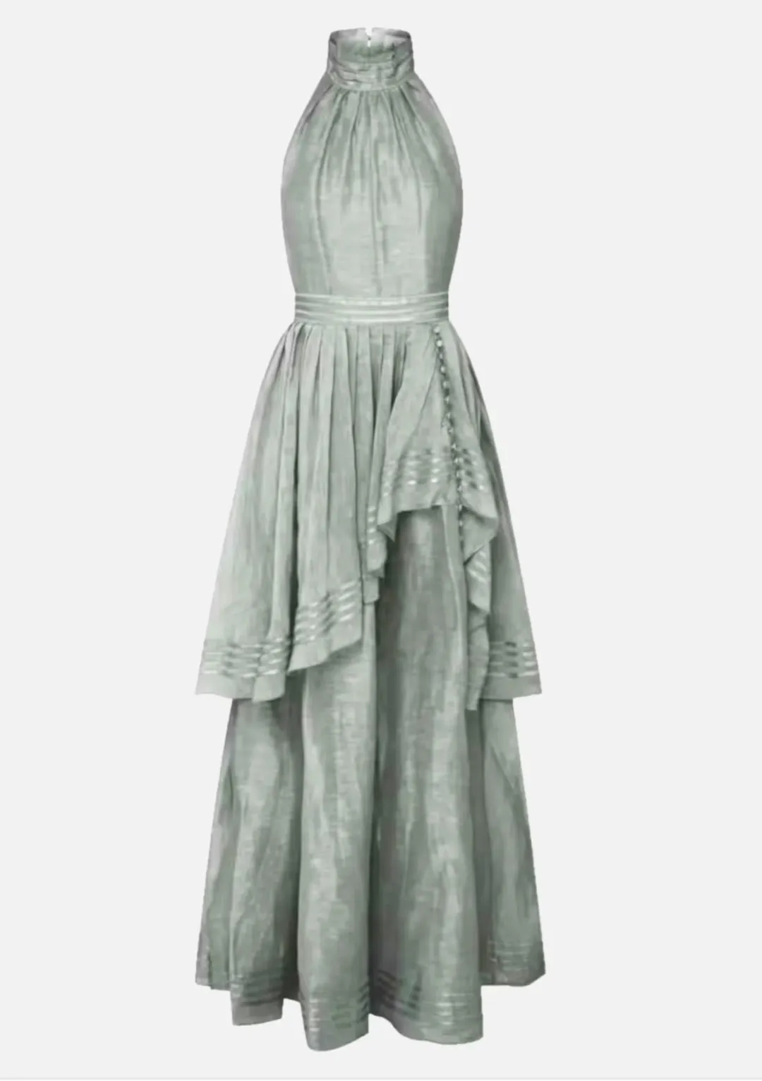 Aje Bungalow Sienna Maxi Dress in Silver/Grey Size 6 for rent on The Volte - main image