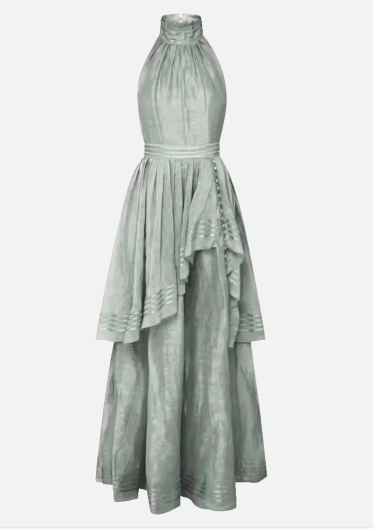 Aje Bungalow Sienna Maxi Dress in Silver/Grey Size 6 for rent on The Volte - main image