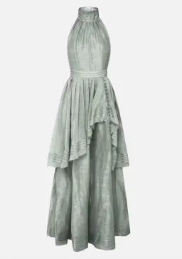 Aje Bungalow Sienna Maxi Dress in Silver/Grey Size 6 for rent on The Volte - image 1