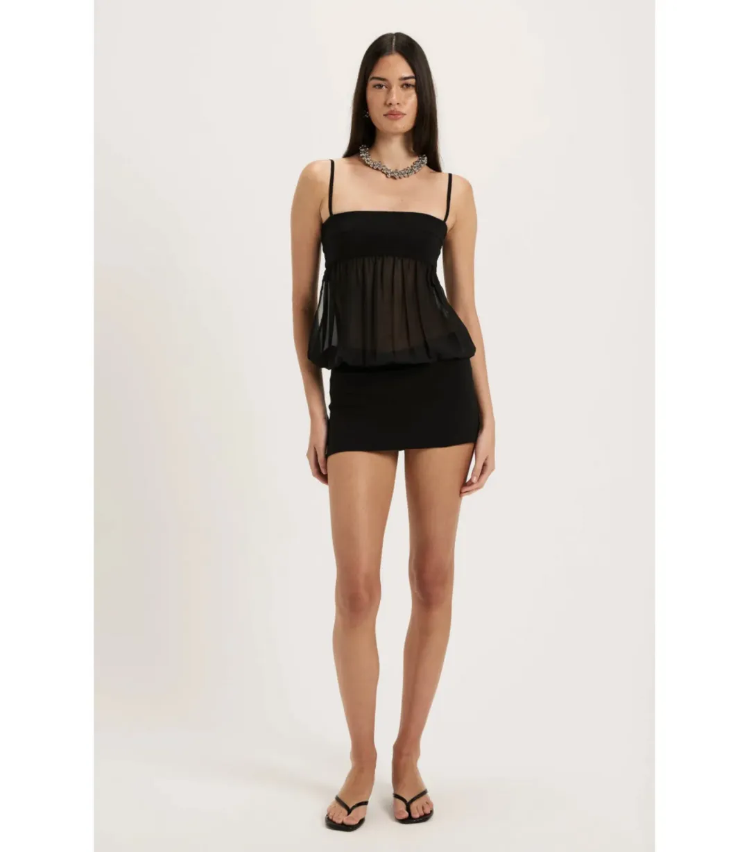 Ance Gria Romeo Mini Dress Black Size 10 for rent on The Volte - main image