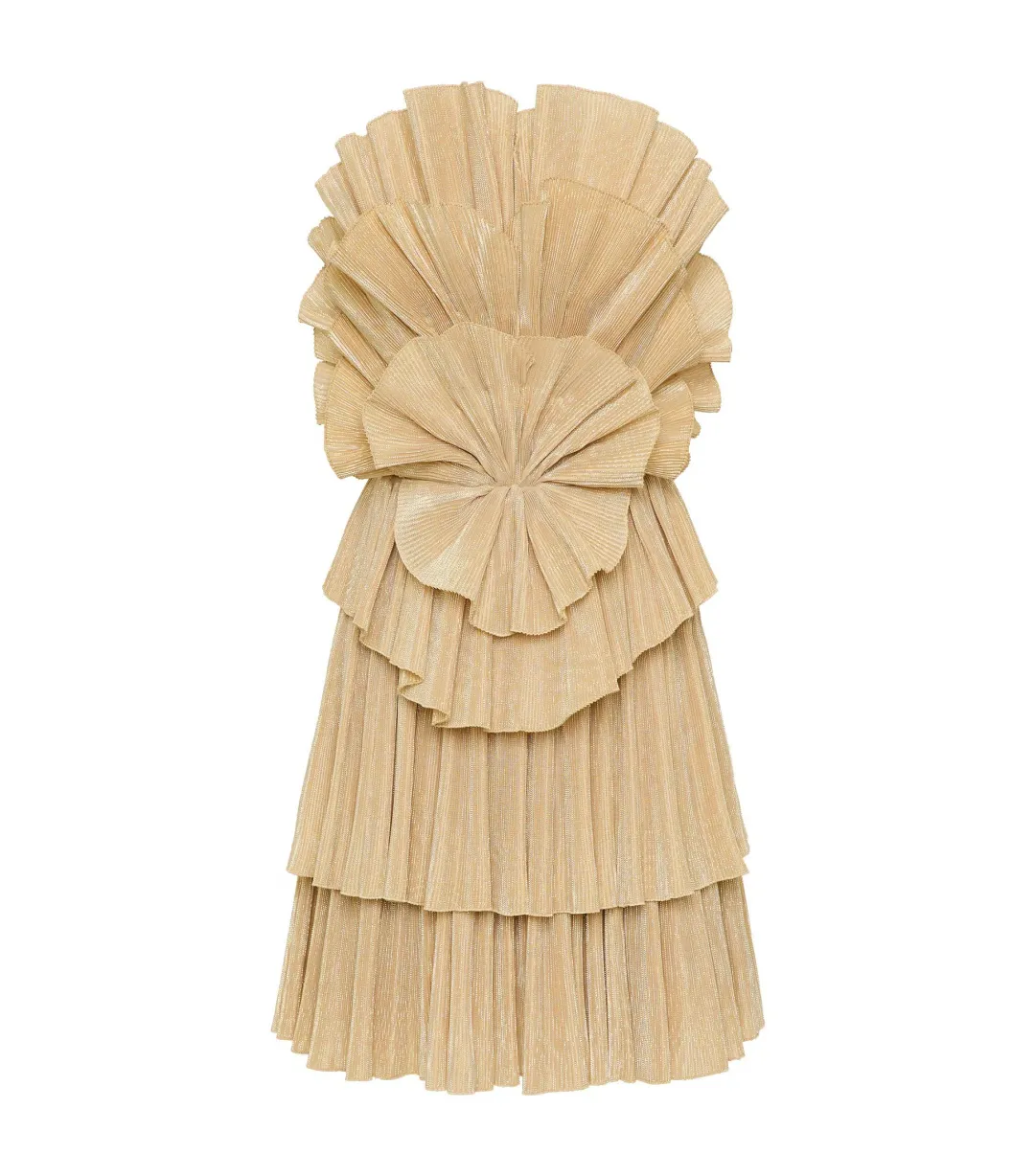 Aje Kyra Mini Dress Gold Size 10 for rent on The Volte - main image