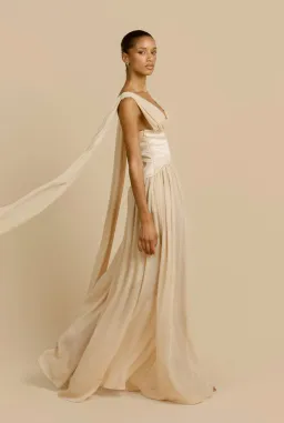 Arcina Ori Ramona Dress Champagne XS/AU6 for rent on The Volte - image 4