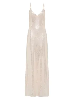 Manning Cartell High Voltage Slip Maxi Dress in Nude Silver Size 6 for rent on The Volte - image 4