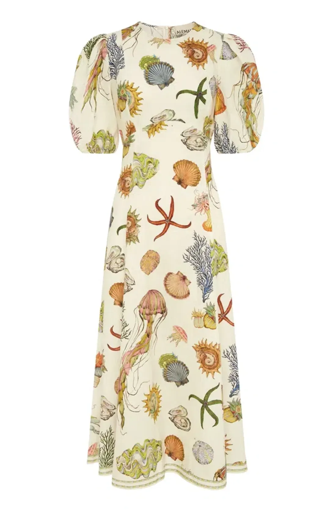 Alemais Sea Midi Dress in Print Size AU8 for rent on The Volte - main image