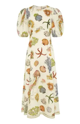Alemais Sea Midi Dress in Print Size AU8 for rent on The Volte - image 3