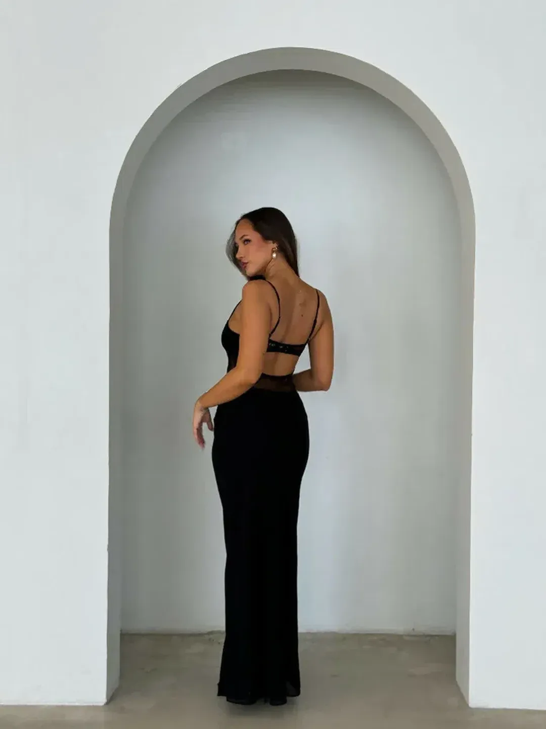Benni Gabriel Maxi Dress - black for rent on The Volte - main image