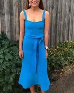 Scanlan Theodore Crepe Bralette Knit Dress in Sapphire Blue for rent on The Volte - image 3