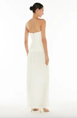 MANNING CARTELL DOUBLE TIME PLEAT STRAPLESS MAXI DRESS in WHITE AU 8 for rent on The Volte - image 3