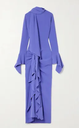 SOLACE LONDON Nella Maxi Dress with Scarf Detailing (Purple) size Small for rent on The Volte - image 2