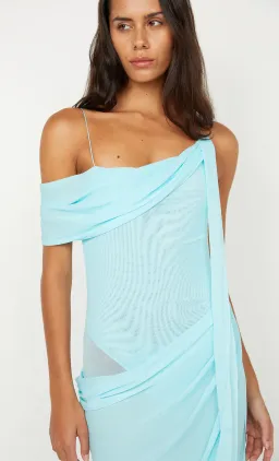 Bec & Bridge Danka Asym Maxi Dress Blue Size 6 for rent on The Volte - image 2