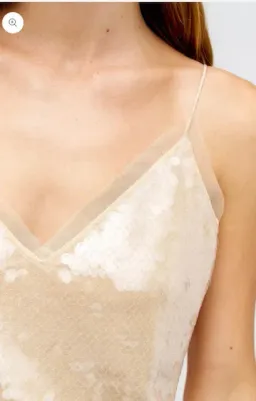Oroton Sequin Slip Dress Champagne Size 10 for rent on The Volte - image 5