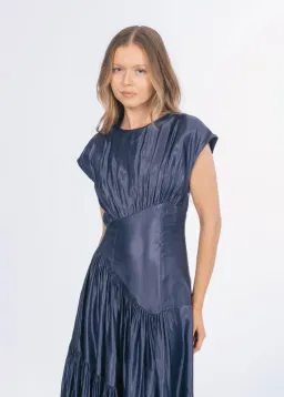 Serendipity Reflection Midi Dress in Navy Blue Size 6  for rent on The Volte - image 4