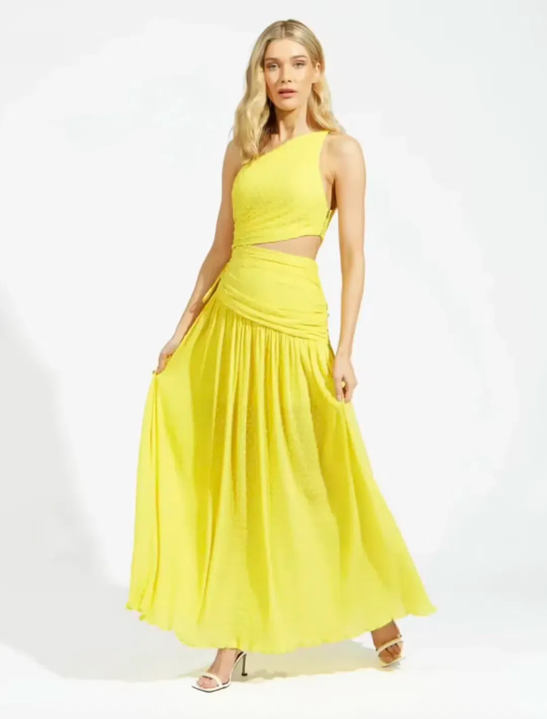 Alice McCall Lolita Maxi Dress Mango Yellow Size 6 for rent on The Volte - main image
