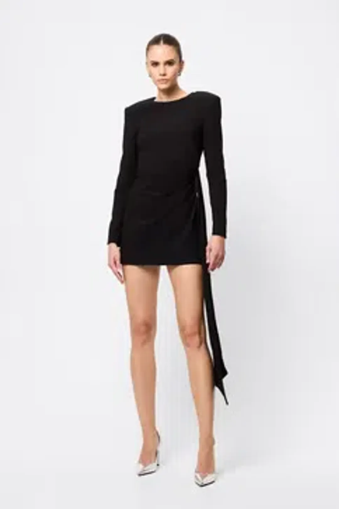 MOSSMAN SENSE OF MYSTERY DRAPED MINI / BLACK / SIZE 8 for rent on The Volte - main image