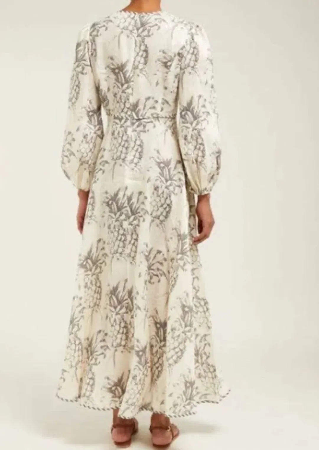 Zimmermann Wayfarer Plunge Neck Maxi Dress Size 1 (10) for rent on The Volte - main image