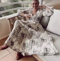 Zimmermann Wayfarer Plunge Neck Maxi Dress Size 1 (10) for rent on The Volte - image 1