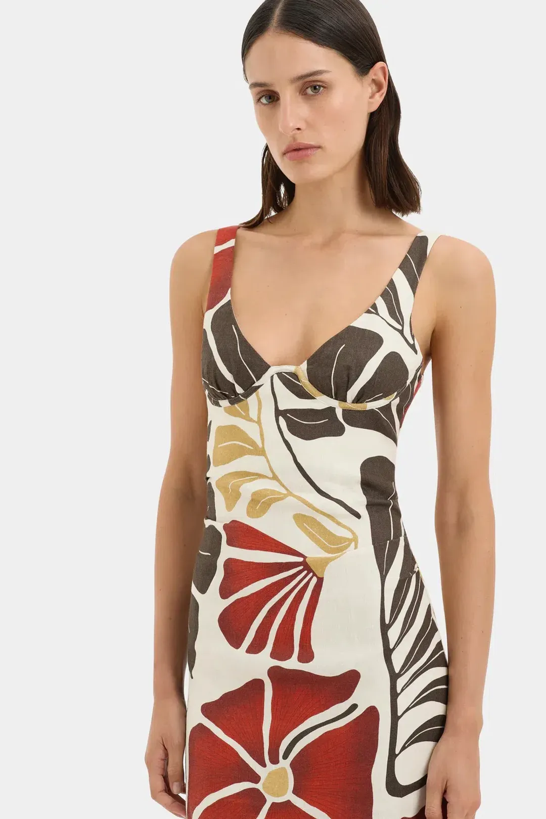 SIR THE LABEL JULIETTA BALCONETTE MIDI DRESS / SIZE 8 for rent on The Volte - main image