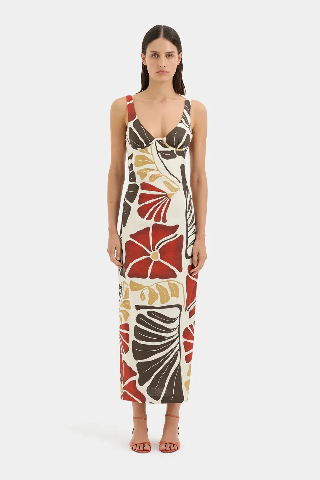 SIR THE LABEL JULIETTA BALCONETTE MIDI DRESS / SIZE 8 for rent on The Volte - main image