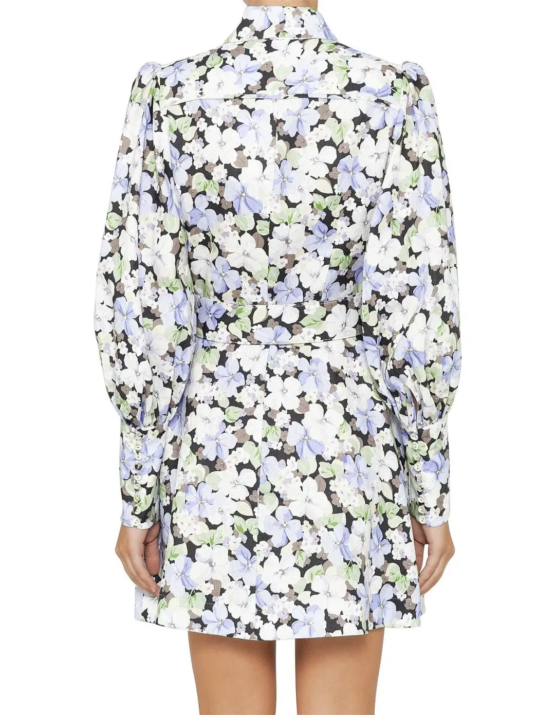 Zimmermann Ninety Six Shirt Dress Pansy prints Size 0 AU8 US 4 IT 40 FR 36 for rent on The Volte - main image