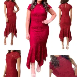 Forever New Frankie Lace Maxi Dress Red for rent on The Volte - image 1