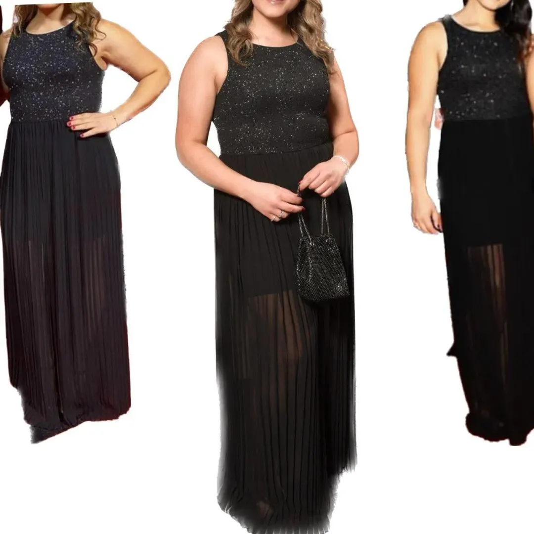 Forever New Pleated Maxi Dress Black for rent on The Volte - main image