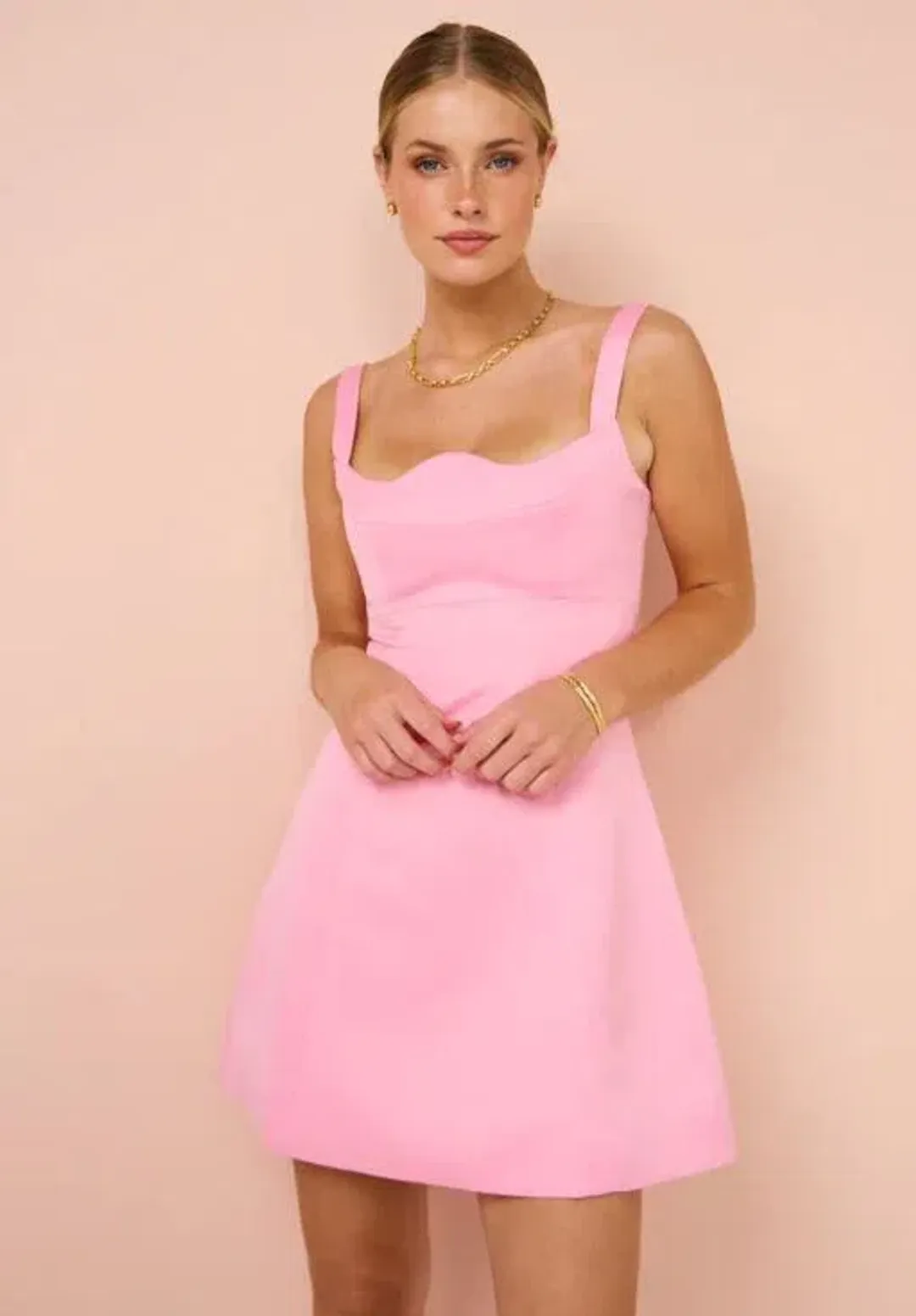 Leo Lin Jacinta Dress in Bubblegum for rent on The Volte - main image