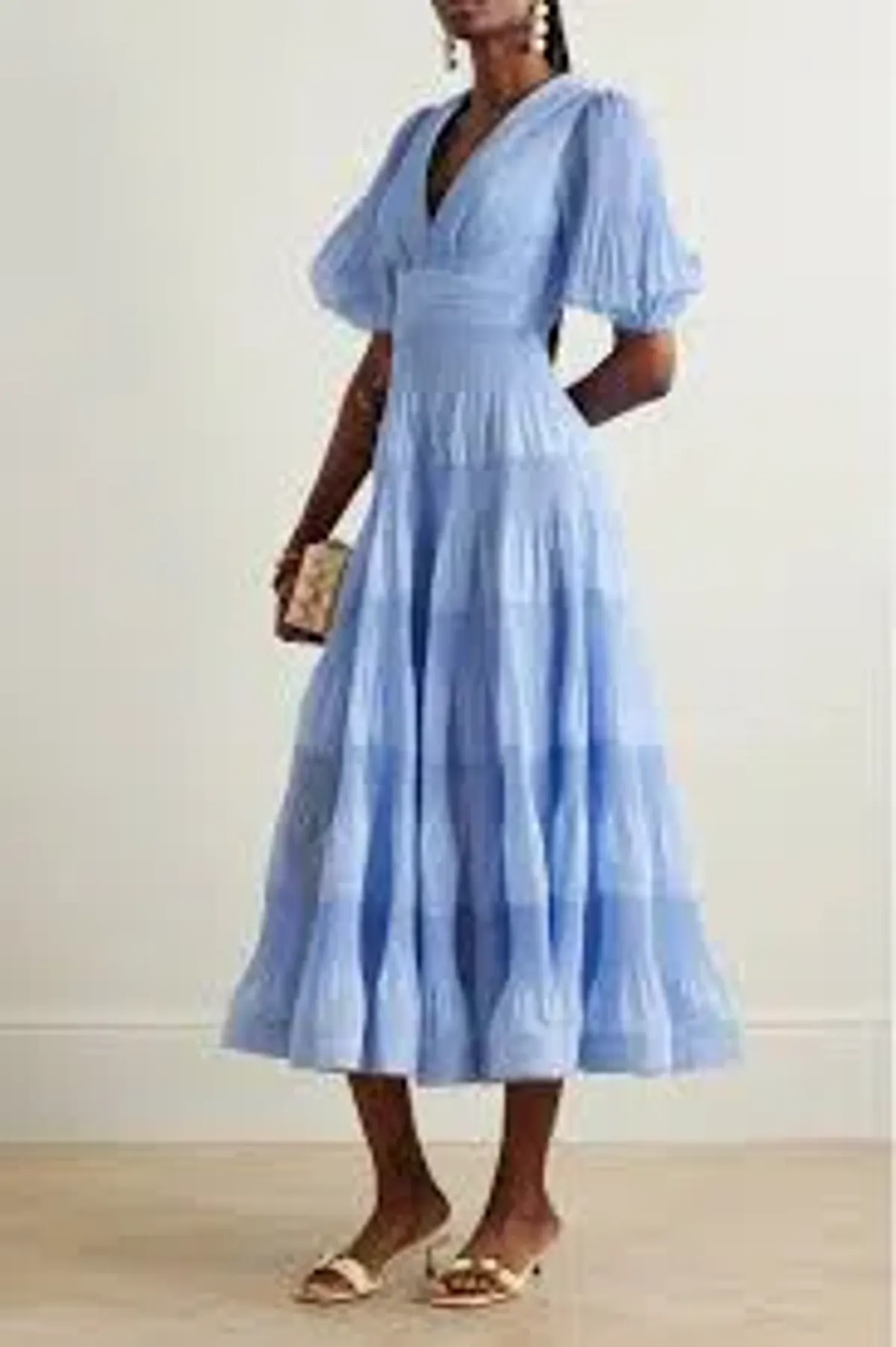 Zimmerman Pleated Midi Dress - Jacaranda for rent on The Volte - main image