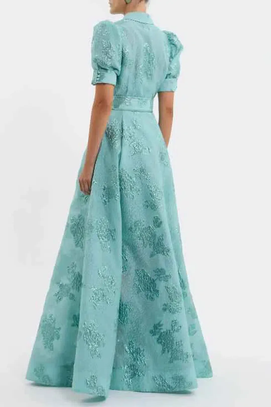 Rebecca Vallance - Benette Short Sleeve Gown Teal - 14 for rent on The Volte - main image