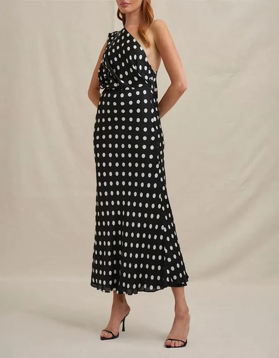 By Johnny Dove Drape Polka Dress / Size 16  for rent on The Volte - main image