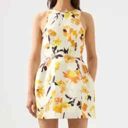Aje Cut Out Yellow Tulip Floral Dress Size 14 for rent on The Volte - image 6