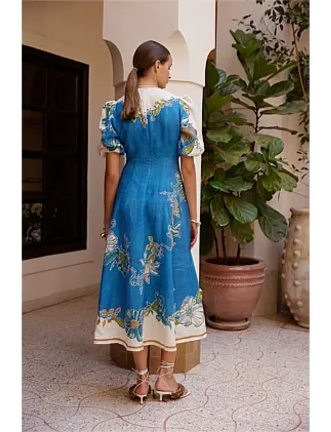 Alemais LUDA MIDI DRESS Blue Size 14 for rent on The Volte - main image