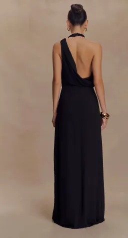 Galia Cowl Neck Maxi Dress - Black for rent on The Volte - image 2