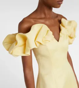Leo Lin yellow Annie midi dress - Size 14 for rent on The Volte - image 1