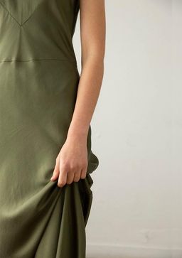 Marle Garbo Slip Dress Khaki Size 12 for rent on The Volte - image 2