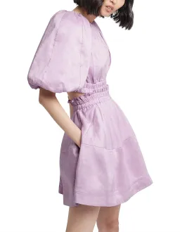 Aje Solitude Lilac Puff Sleeve Cut Out Dress Size 14 for rent on The Volte - image 3