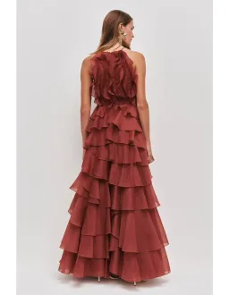 AJE CLEO GOWN RUST SIZE 12 for rent on The Volte - image 2