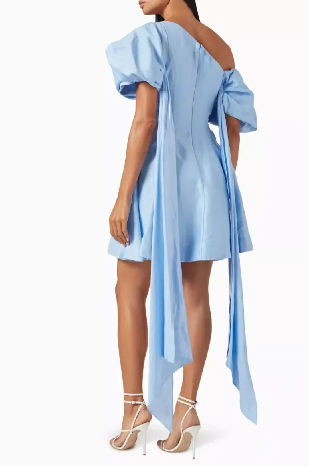 AJE ARISTA TULIP SLEEVE MINI DRESS POWDER BLUE SIZE 8 for rent on The Volte - main image