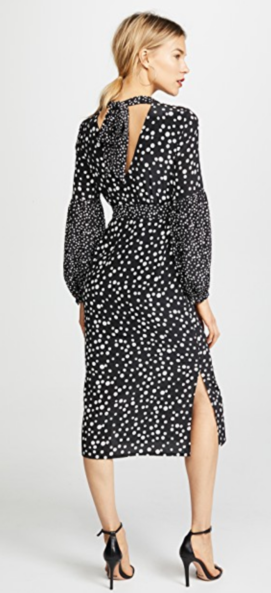 Rixo of London Black and White Spot Dress for rent on The Volte - main image