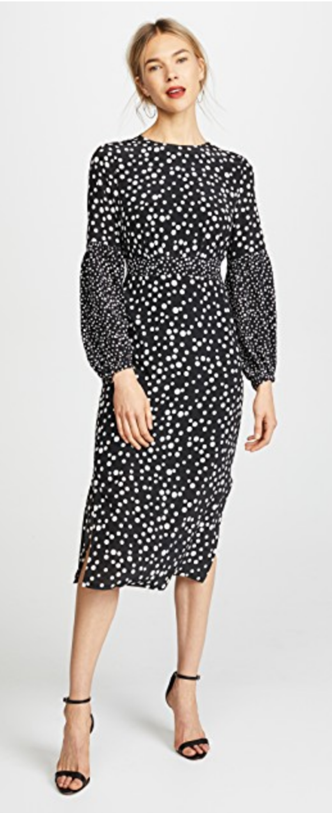 Rixo of London Black and White Spot Dress for rent on The Volte - main image