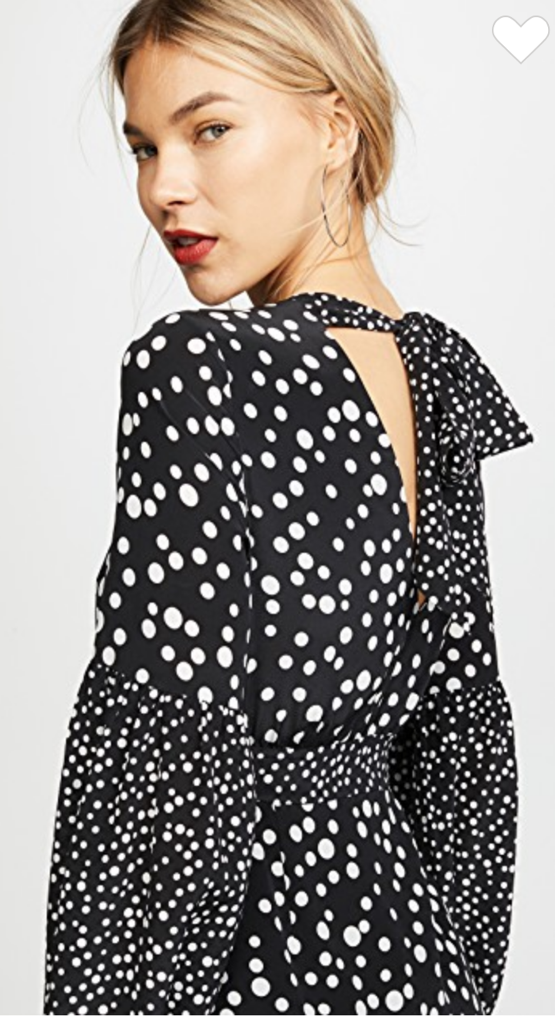 Rixo of London Black and White Spot Dress for rent on The Volte - main image