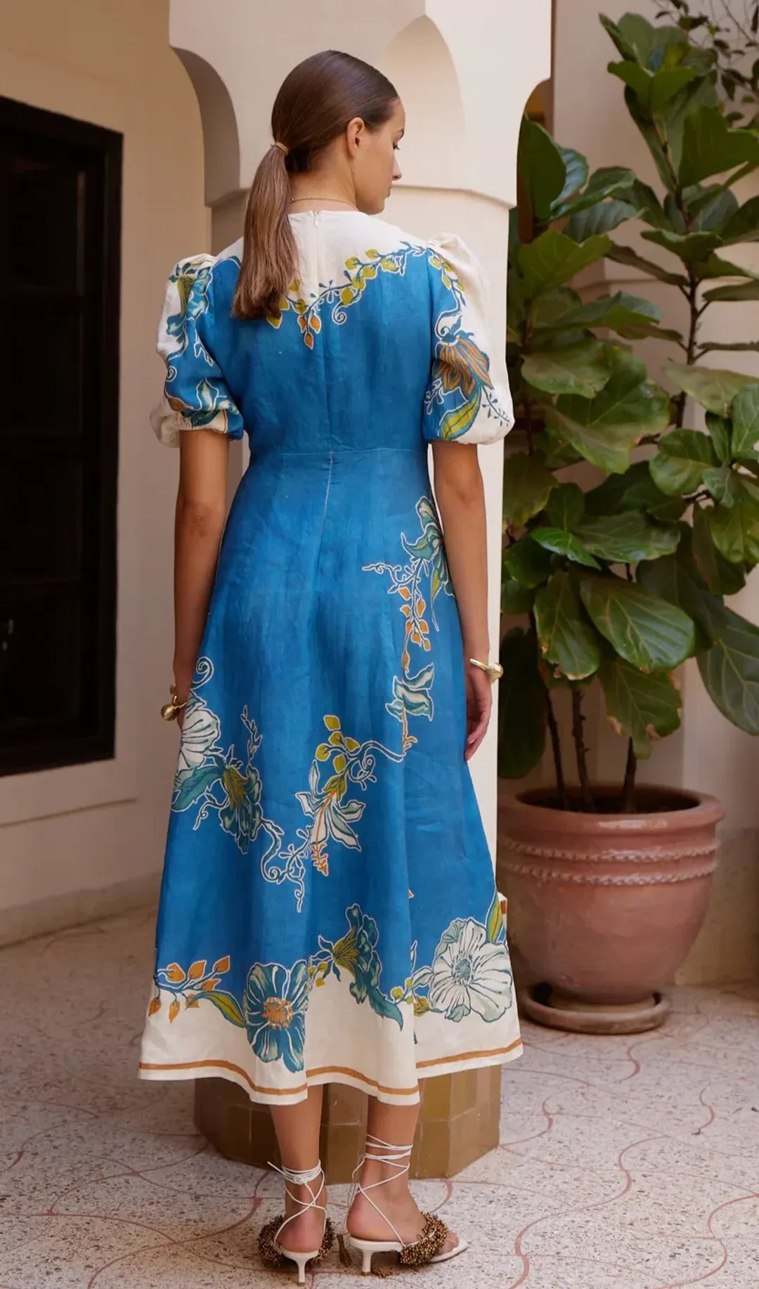 Alemais Luda Midi Dress Blue Size 14 for rent on The Volte - main image