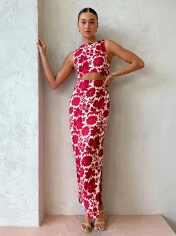Sir the Label Cinta Cut Out Midi Dress In Valentina Size 1/8  for rent on The Volte - image 1