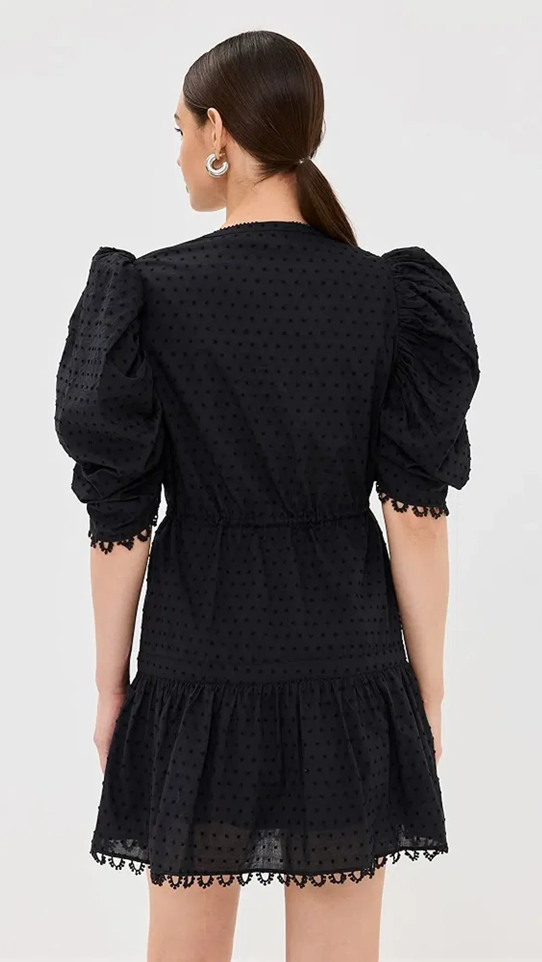 Farm Rio Summer Garden Mini Dress Black Size Small for rent on The Volte - main image