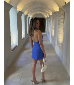 Sir the Label Sol Halter Mini Dress Cobalt Size 10 for rent on The Volte - image 5