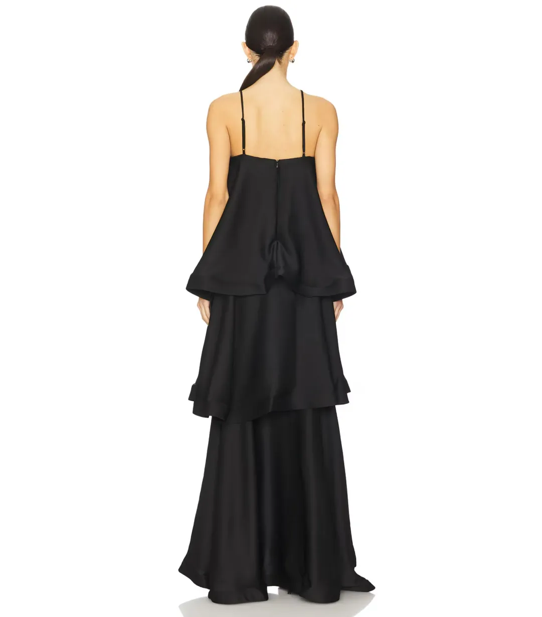 Elliatt Tilly Tiered Dress Black Size 6 for rent on The Volte - main image