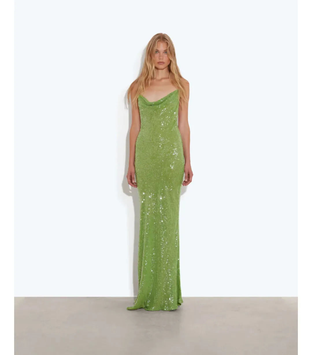 Rat & Boa Gaia Dress Green Sequin Size 8 for rent on The Volte - main image
